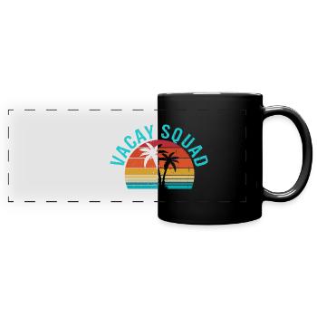 Vacay Squad Family Holidays - Full Colour Panoramic Mug - black - Front