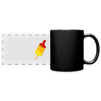 crème glacée à l’eau de fusée été - Mug panoramique uni - noir - Devant