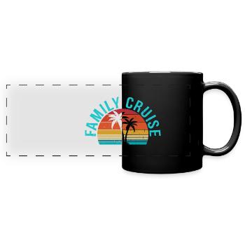 Family Cruise - Full Colour Panoramic Mug - black - Front