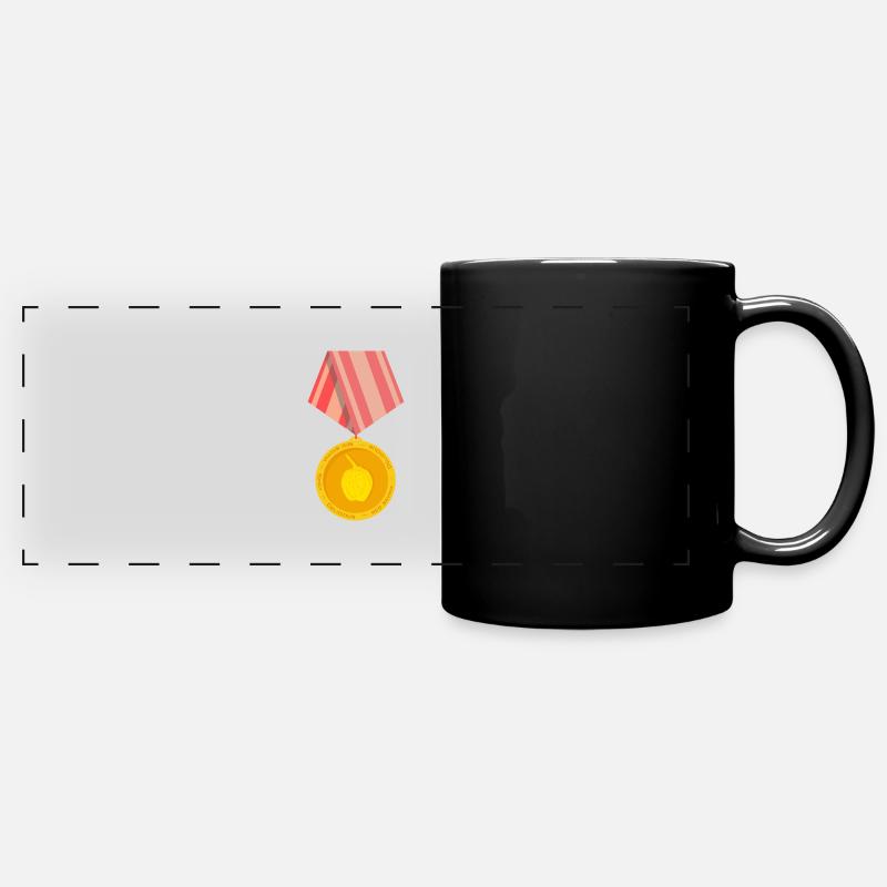 Médaille Savina Rouge - Mug panoramique uni - noir