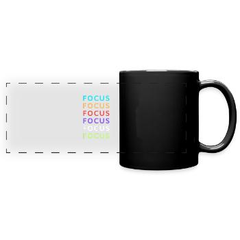 FOCUS! - Panorama-Tasse farbig - Schwarz - Vorne