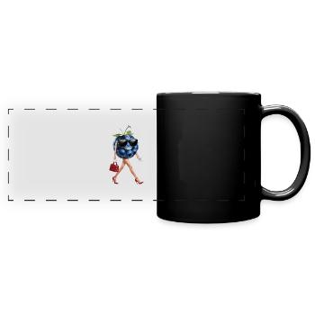 Frauen Heidelbeere - Panorama-Tasse farbig - Schwarz - Vorne