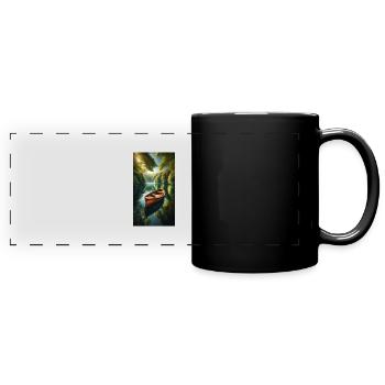 Boot - Panorama-Tasse farbig - Schwarz - Vorne