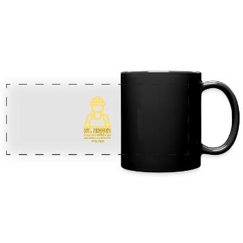 Öl-Rigger Bohrer - Panorama-Tasse farbig - Schwarz - Vorne