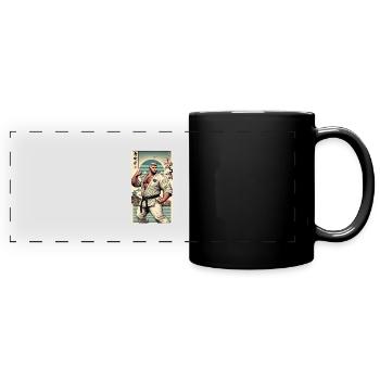 Karate MEISTER - Panorama-Tasse farbig - Schwarz - Vorne