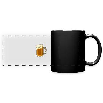 Bierkrug - Panorama-Tasse farbig - Schwarz - Vorne