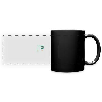 Computer chip, CPU heart - Computer Geek - Panorama-Tasse farbig - Schwarz - Vorne