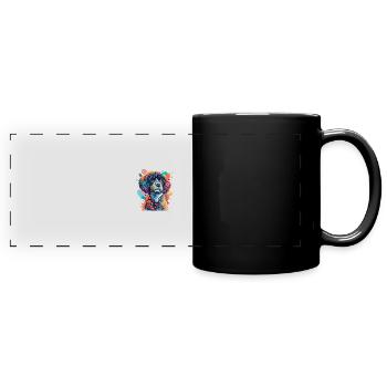 Watercolor Portuguese Water Dog - PWD Owner - Full Colour Panoramic Mug - black - Front