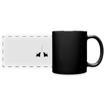 petits chiens - Mug panoramique uni - noir - Devant