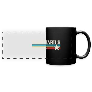 Signe du zodiaque Sagittaire - Mug panoramique uni - noir - Devant