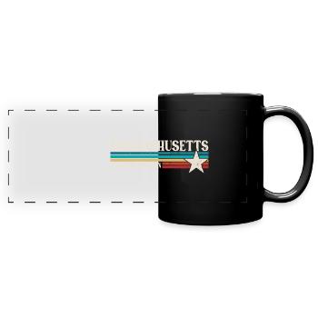 Massachusetts - Panorama-Tasse farbig - Schwarz - Vorne