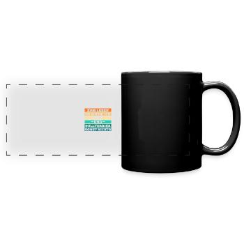 Chien Bière Bull Terrier - Mug panoramique uni - noir - Devant