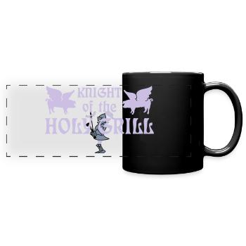 Grill Ritter / grill knight (3c) - Panorama-Tasse farbig - Schwarz - Vorne
