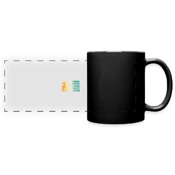 Archer Tir à l’arc - Mug panoramique uni - noir - Devant