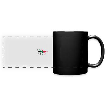 dinos - Panorama-Tasse farbig - Schwarz - Vorne
