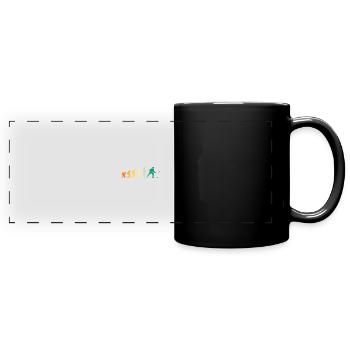 Eishockeyspieler Evolution Eishockey - Panorama-Tasse farbig - Schwarz - Vorne