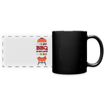 Cadeau de grillade - Mug panoramique uni - noir - Devant