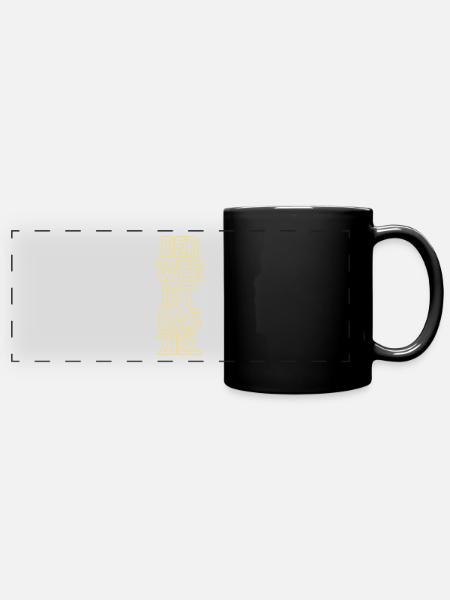 Der Weg ist das Ziel - Panorama-Tasse farbig - Schwarz