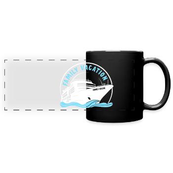 Family Cruise - Full Colour Panoramic Mug - black - Front