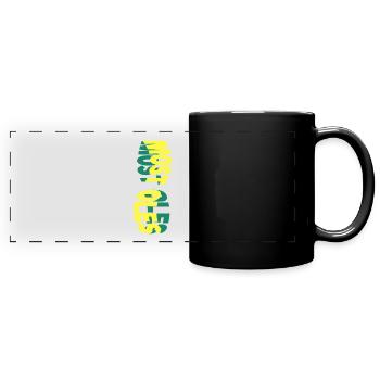 Mostoles Spanien Stadt Skyline Schrift Bunt - Panorama-Tasse farbig - Schwarz - Vorne
