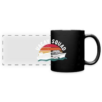 Vacay Squad Family Holidays - Full Colour Panoramic Mug - black - Front