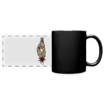 Wonderful depiction of the sun and moon - Full Colour Panoramic Mug - black - Front