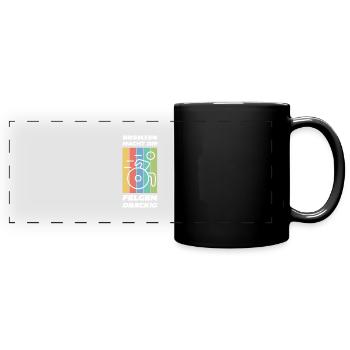 Rollstuhl Behinderung Handicap Rollstuhlfahrer - Panorama-Tasse farbig - Schwarz - Vorne