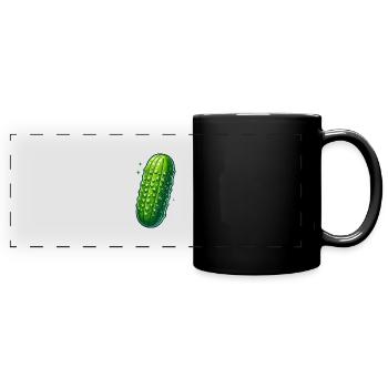 Illuminated pickle - Full Colour Panoramic Mug - black - Front