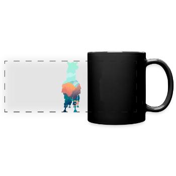 Llama - Full Colour Panoramic Mug - black - Front