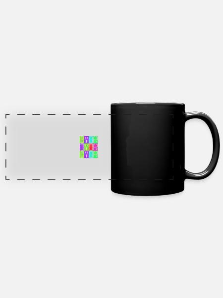 dyor green violet - Panorama-Tasse farbig - Schwarz