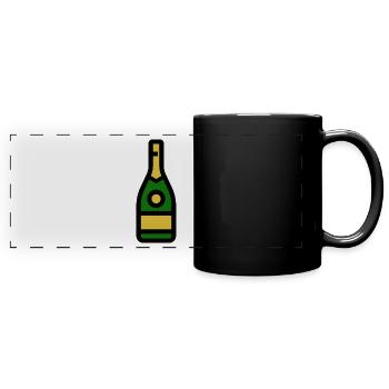 Champangnerglas, Sekt, Sektglas - Panorama-Tasse farbig - Schwarz - Vorne