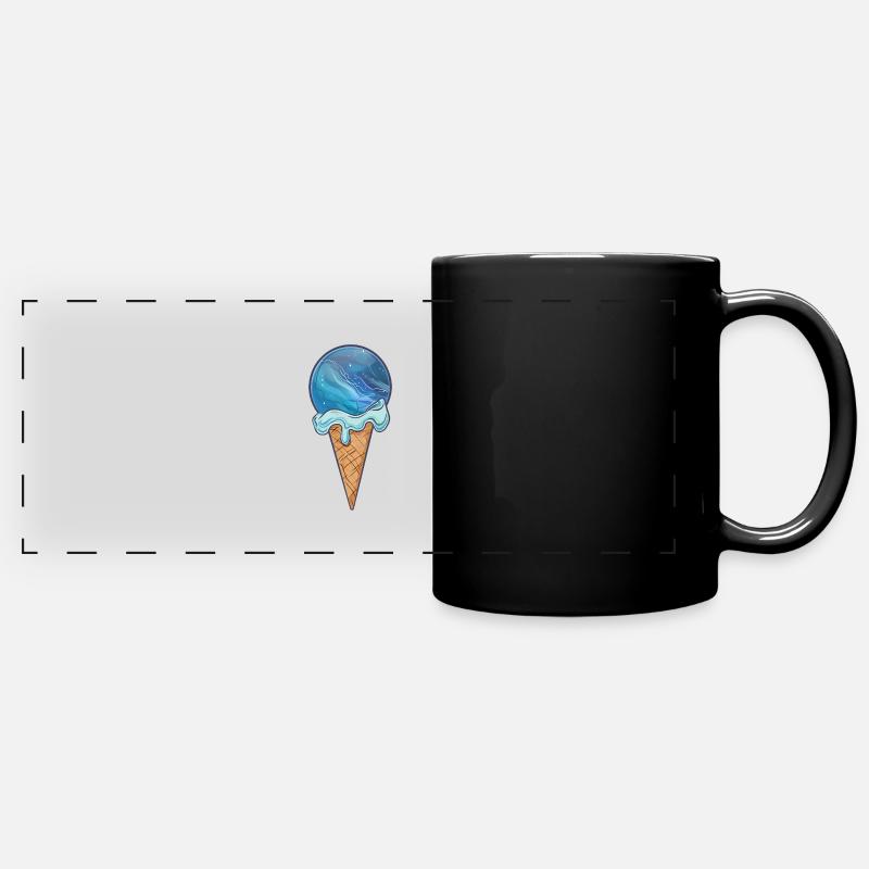 Planète de glace Neptune - Mug panoramique uni - noir
