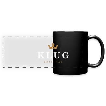 Klug Original Familienlogo - Panorama-Tasse farbig - Schwarz - Vorne