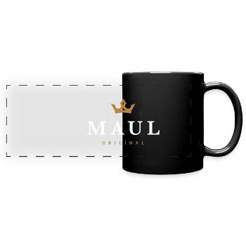 Maul Original Familienlogo - Panorama-Tasse farbig - Schwarz - Vorne