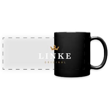 Gauche : Logo original de la famille - Mug panoramique uni - noir - Devant