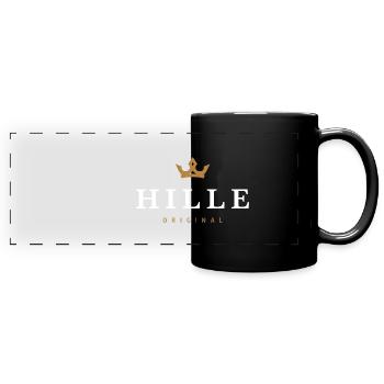 Hille Original Familienlogo - Panorama-Tasse farbig - Schwarz - Vorne