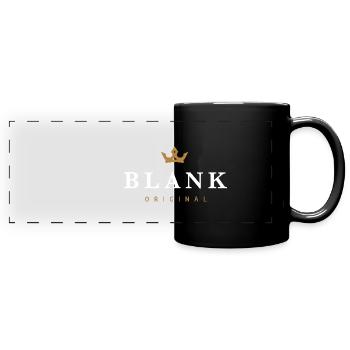 Logo de famille original vierge - Mug panoramique uni - noir - Devant