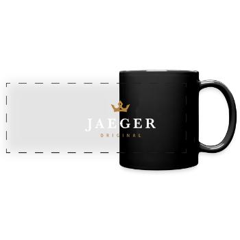 Logo original de la famille Jaeger - Mug panoramique uni - noir - Devant