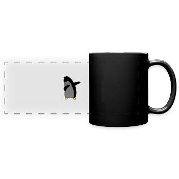 Penguin Dabbing 02 - Full Colour Panoramic Mug - black - Front