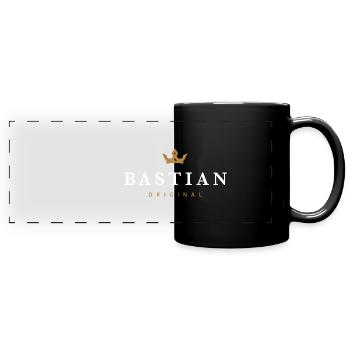 Bastian Original Familienlogo - Panorama-Tasse farbig - Schwarz - Vorne