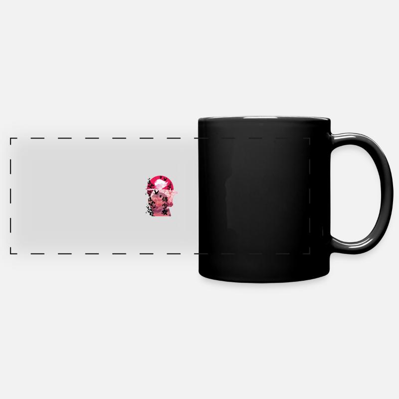 FILLE SAMOURAÏ - Mug panoramique uni - noir
