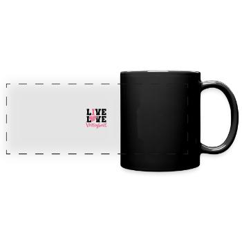 Volleyballspielerin Volleyballerin Volleyball - Panorama-Tasse farbig - Schwarz - Vorne