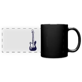 E guitar design music instrument - Full Colour Panoramic Mug - black - Front
