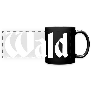 Wald - Panorama-Tasse farbig - Schwarz - Vorne