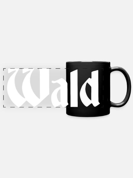 Wald - Panorama-Tasse farbig - Schwarz