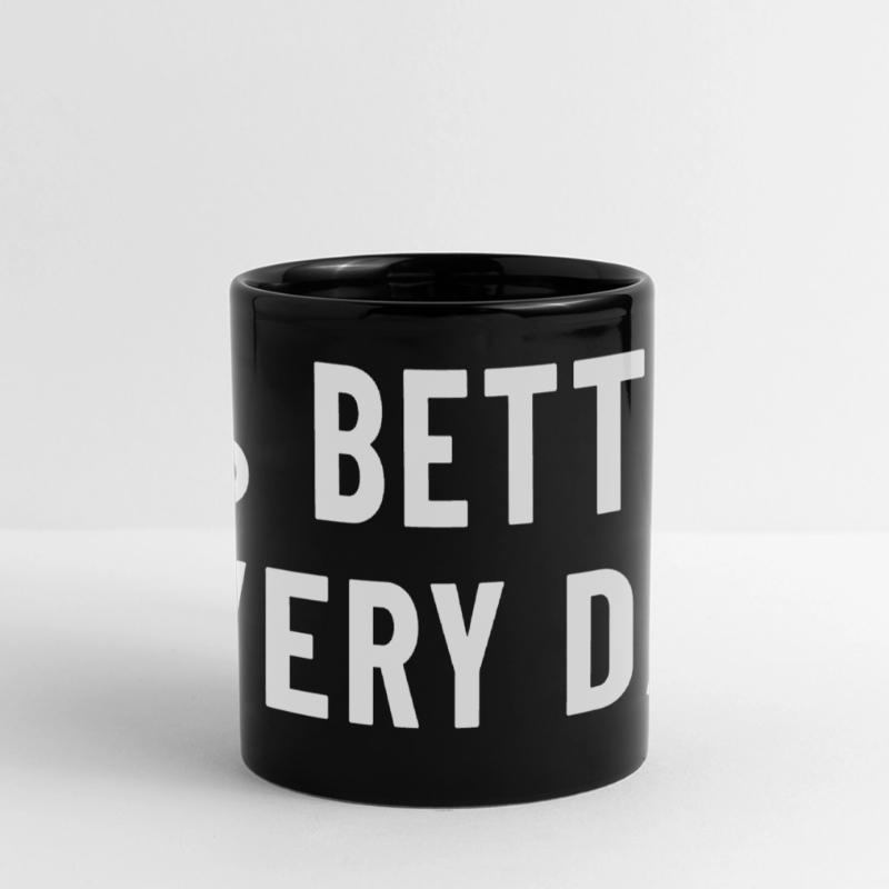 1% Better Every Day Panorama-Tasse farbig
