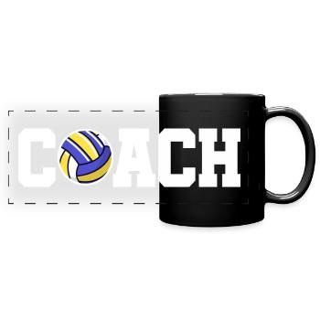 Volleyball coach trainer - Full Colour Panoramic Mug - black - Front