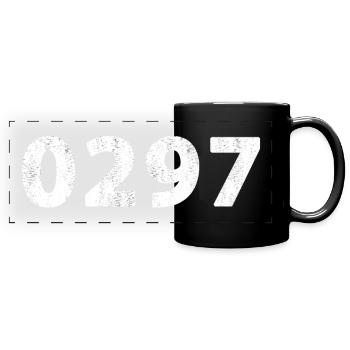 0297 Aalsmeer, Mijdrecht, Uithoorn, Vinkeveen, Wilnis - Panorama-Tasse farbig - Schwarz - Vorne