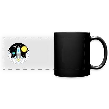 Rocket space - Full Colour Panoramic Mug - black - Front