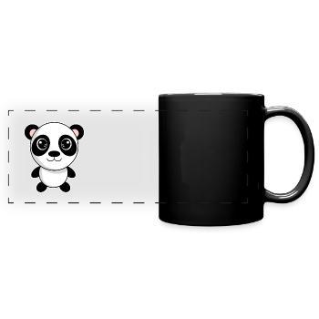 Panda - Full Colour Panoramic Mug - black - Front
